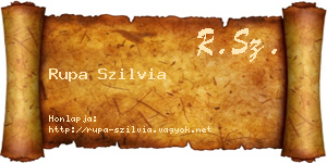 Rupa Szilvia névjegykártya